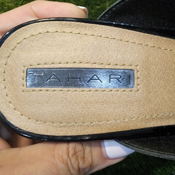 COPY - TAHARI | New Patent Leather Mules w/Tassels - Picture 3 of 7